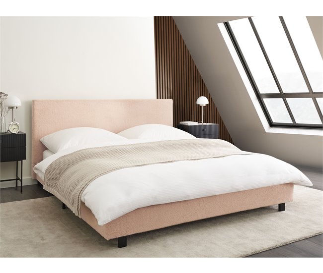 Beliani Cama Bouclé ALBI 175x211 Bege