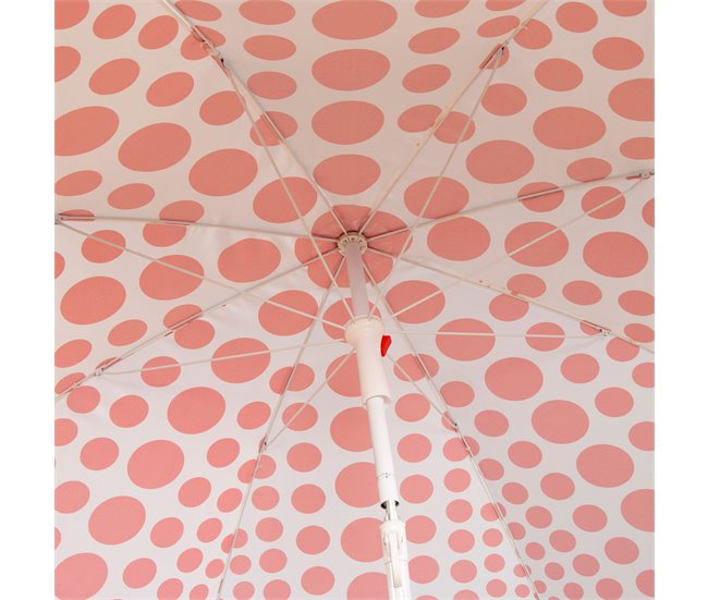 Aktive Guarda-sol de praia 8 varetas inclinável Vermelho