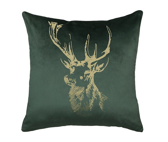 Beliani Almofada decorativa BLITZEN Verde Escuro