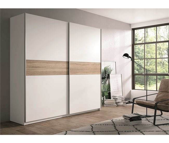 Roupeiro NEVADA portas deslizantes Branco