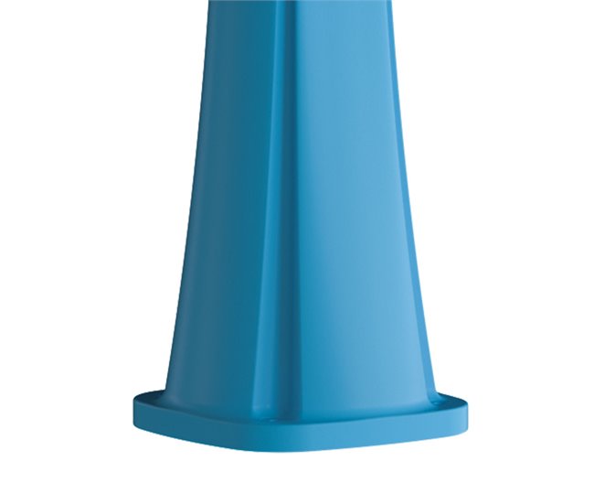 Sined SOLE Chuveiro curvo de polietileno HD aquecido por sol com lavagem dos pés, verde Azul