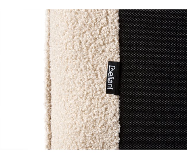 Beliani Cama baú Bouclé LAVAUR 203x220 Bege