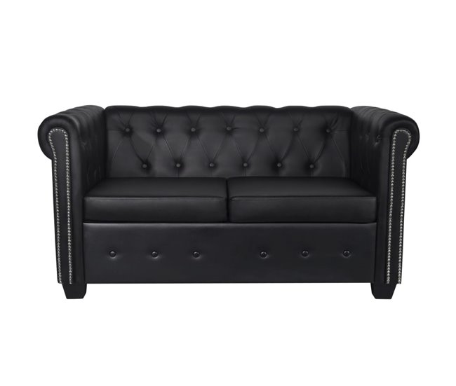 Sofá chesterfield de 2 lugares - sofá fixo