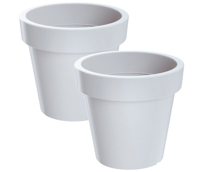 2x lofly plástico pote Branco