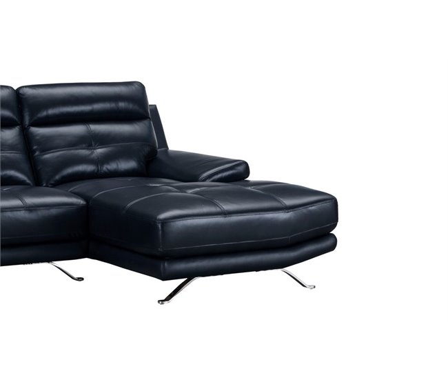 Chaise longue de pele HAWAI Azul Marino