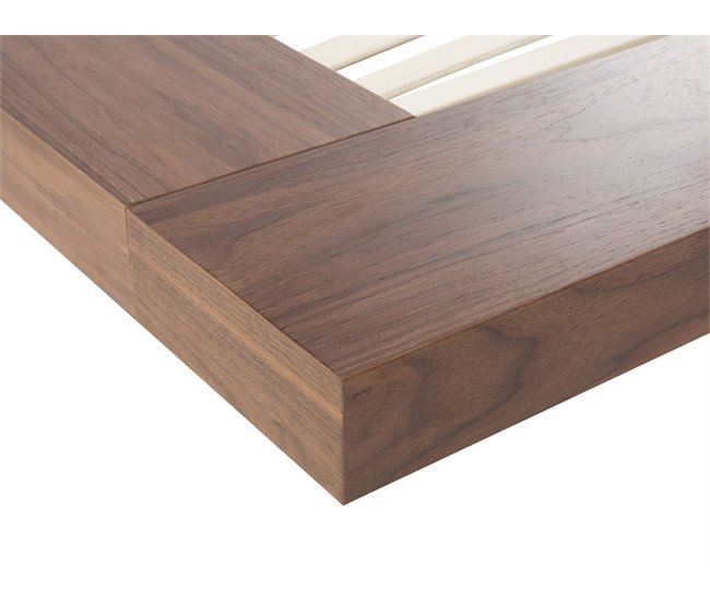 Beliani Cama com LED MDF ZEN 308x229 Castanho