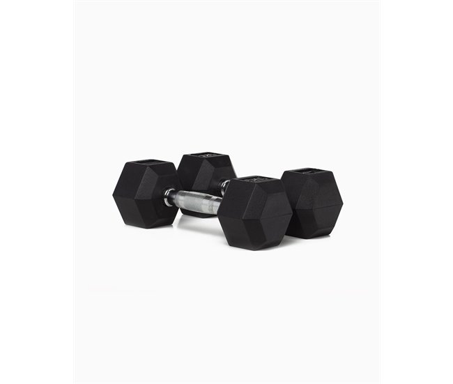 Halteres Hexagonais 9Kg (Par) - BOOMFIT Preto
