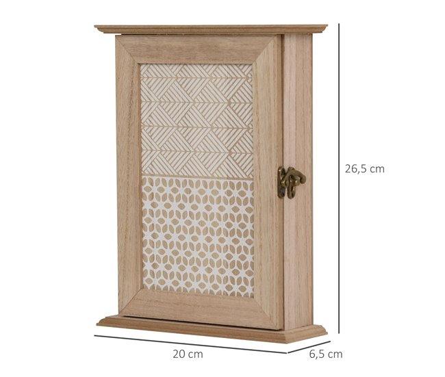 Armário para Chaves MDF HOMCOM Castanho