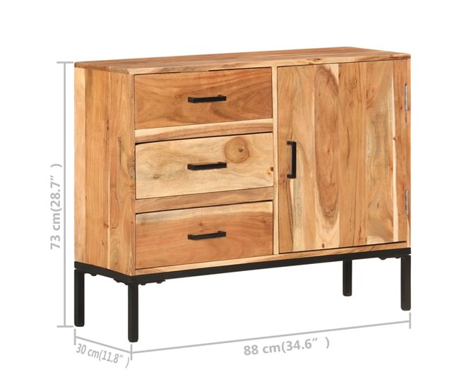 Aparador cómoda cómoda armario mueble organizador cocina salón salón Castanho