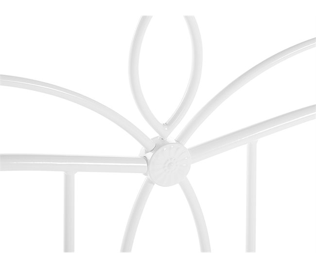 Beliani Cama com estrado Metal ANTLIA 148x209 Branco