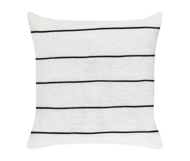 Beliani Almofada decorativa MILAS Branco/ Preto