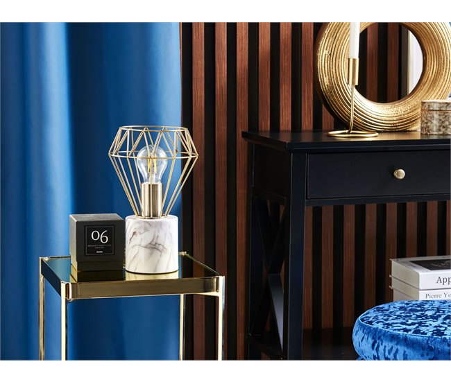 Beliani Lámpara de mesa MOONI Dourado