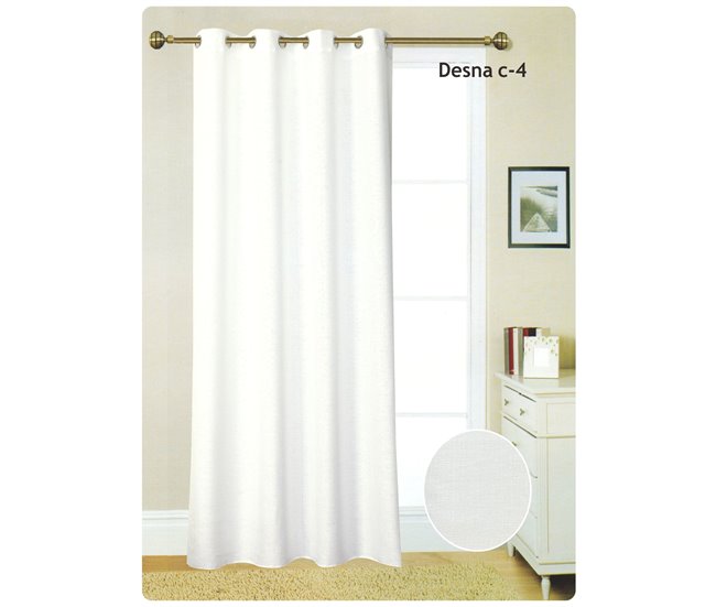Cortina ollados DESNA 140X260 cm Branco