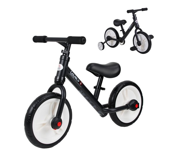Bicicleta de Equilibrio PP, Metal HOMCOM Preto