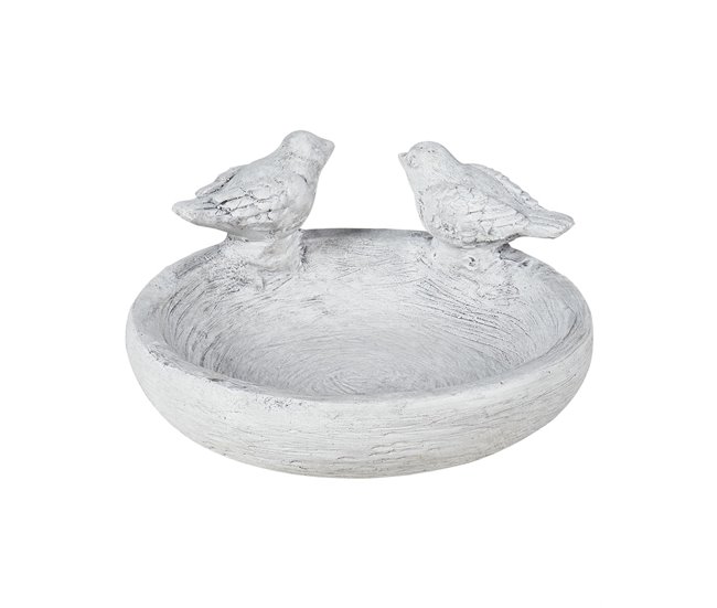 Beliani Fuente de bano para pájaros MAMOU Cinza