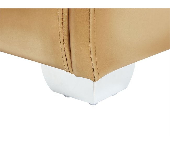 Beliani Cama de água Pele PARIS 195x228 Dourado