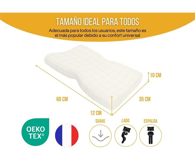 Almofada Ergonômica Cervical DUO com Fronha de Bambu Branco