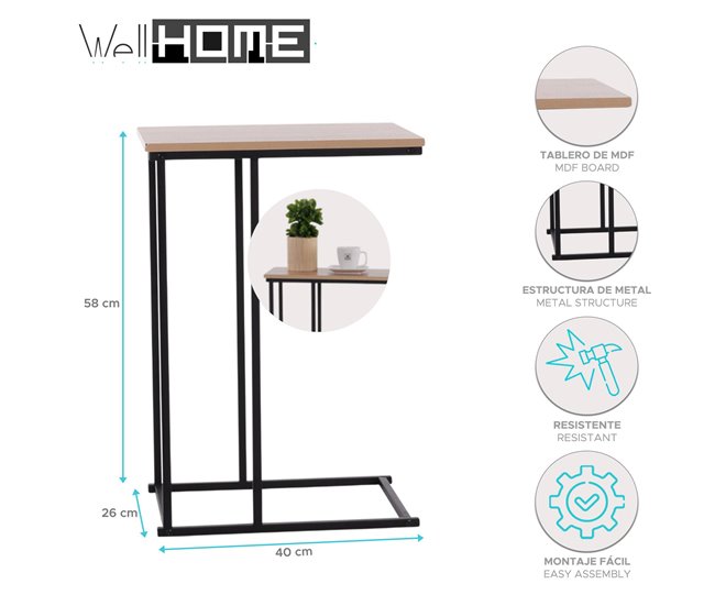 Well, mesa lateral para Home Natural