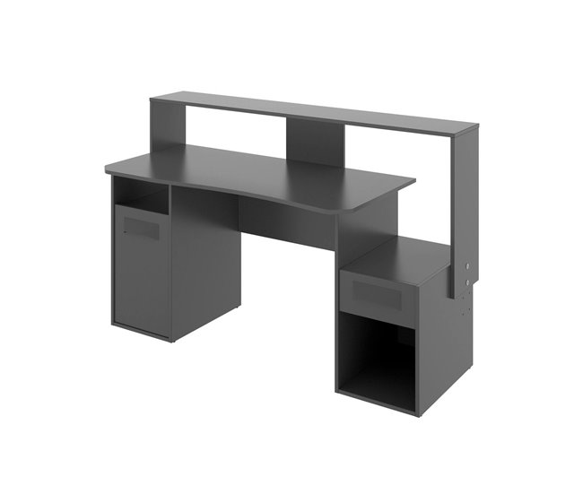 Mesa com efeito de madeira Preto