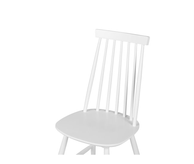 Beliani Silla de comedor BURBANK Branco