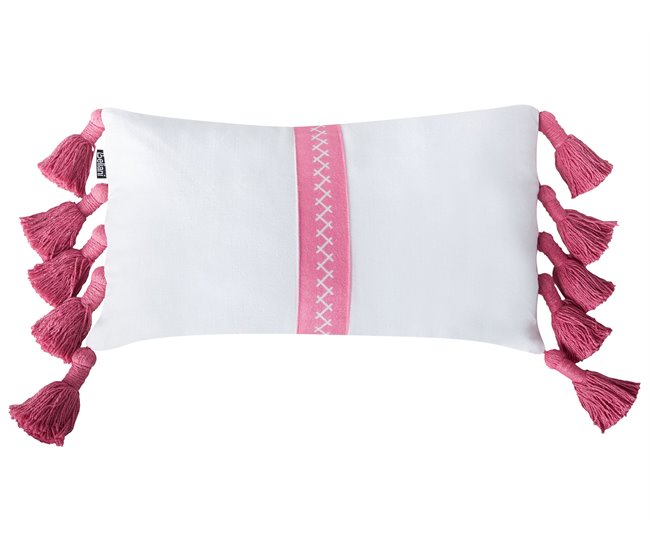 Beliani Almofada decorativa LOVELY Rosa