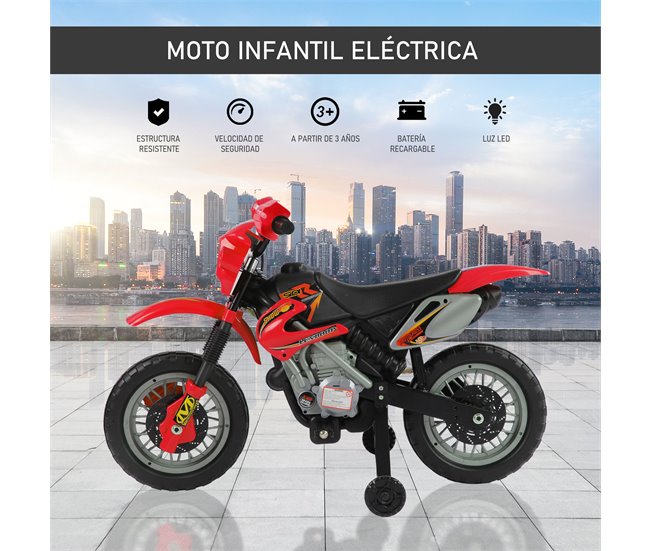 Mota Elétrica Infantil PP HOMCOM Vermelho