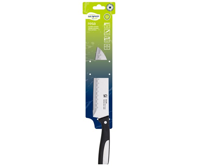 Faca SAN IGNACIO 17,5 cm santoku  Preto/ Inox