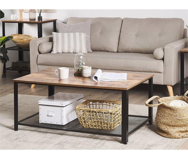 Beliani Mesa de jantar AVIS 60x106 Castanho