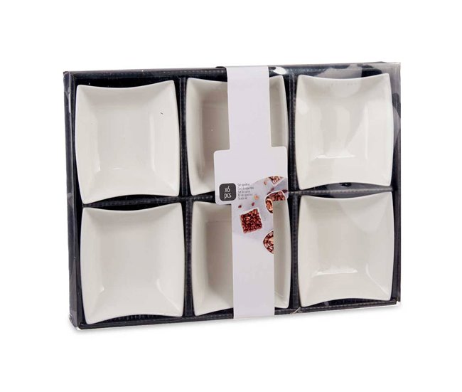 Conjunto de 6 taças para aperitivos em porcelana coleção VESSIA Branco