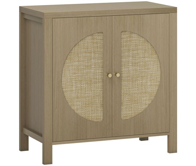 Aparador Melamina de Madeira HOMCOM Castanho