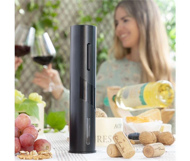 Saca-rolhas Elétrico para Garrafas de Vinho Preto