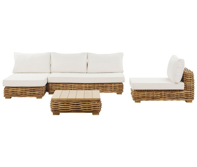 Beliani Conjunto lounge VARALLO Dourado