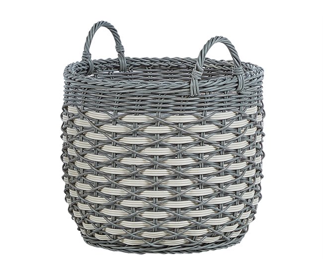 Beliani Conjunto de 3 vasos para plantas GEFIRA Branco/ Bege