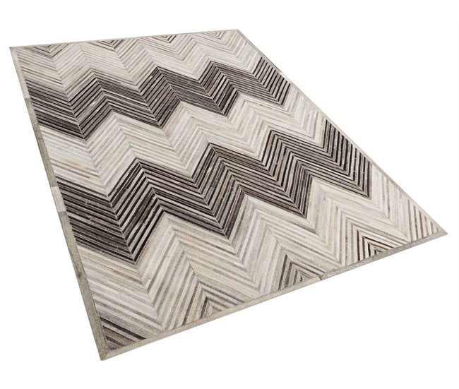Beliani Pelos curtos AYTEPE 160x230 Cinza Escuro