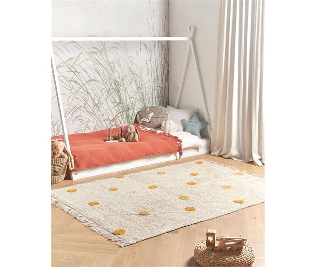 Beliani De pelo corto DARDERE 140x200 Bege