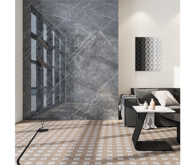 Revestimento de parede Bladel 4 painéis PVC Cinza
