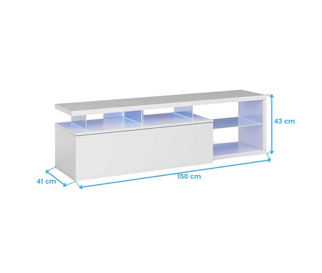 Armário de TV Bluetech 150 Branco