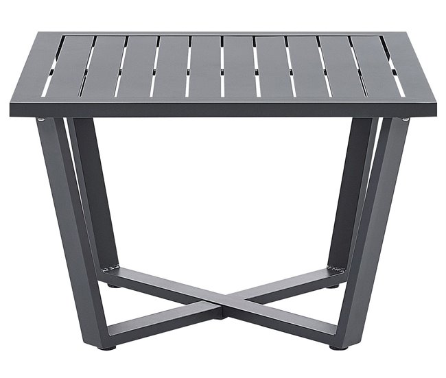 Beliani Conjunto lounge VIZZINI Cinza Escuro