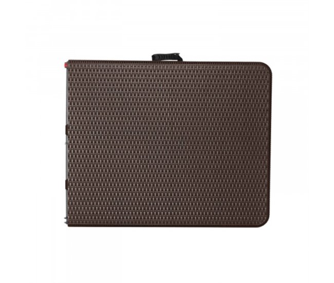 Pack 2 Mesas Dobráveis ​​Retangulares Efeito Rattan Thinia Home Castanho