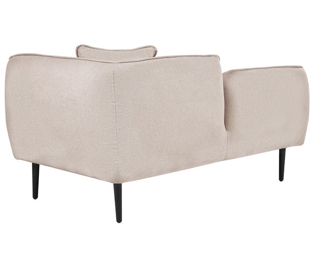 Beliani Chaise longue Bouclé CHEVANNES Bege