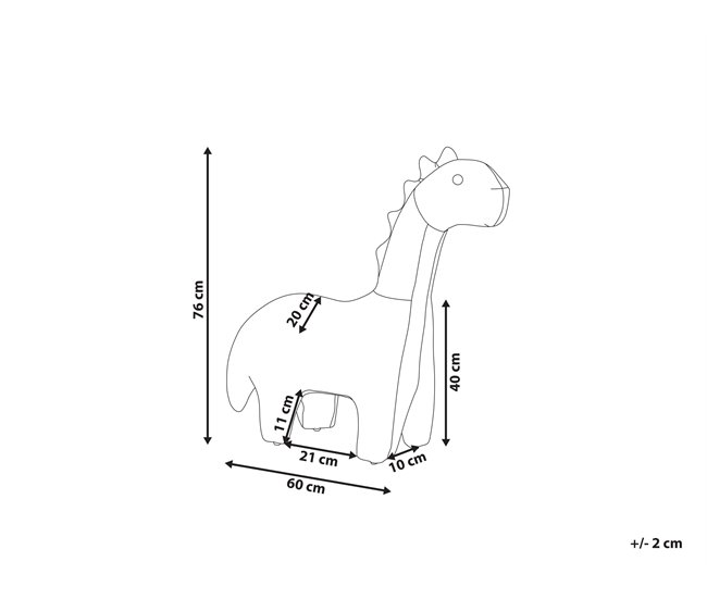 Beliani Pufe animal BRONTOSAUR Verde