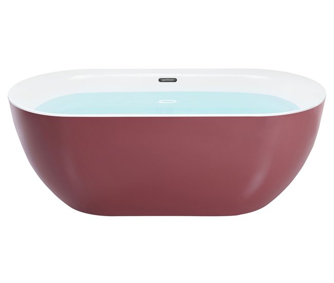 Beliani Bañera independiente CARRERA 80x170 Vermelho