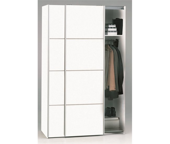 Roupeiro HERA portas deslizantes branco Branco