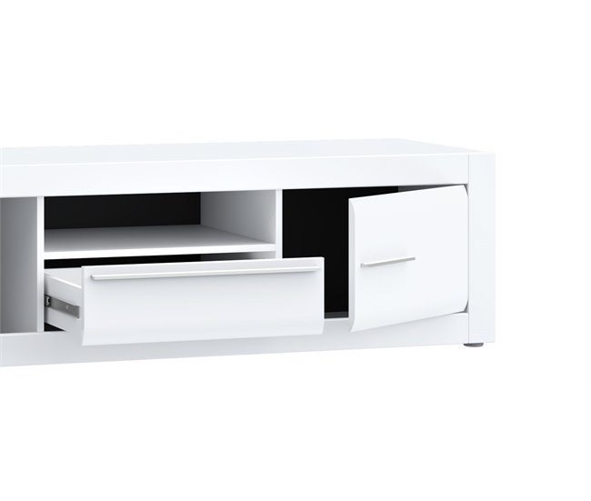 Móvel de TV branco LIVING 157,70 cm Branco Brillo