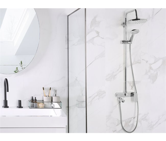 Beliani Conjunto de duche GURARA 23x36 Branco