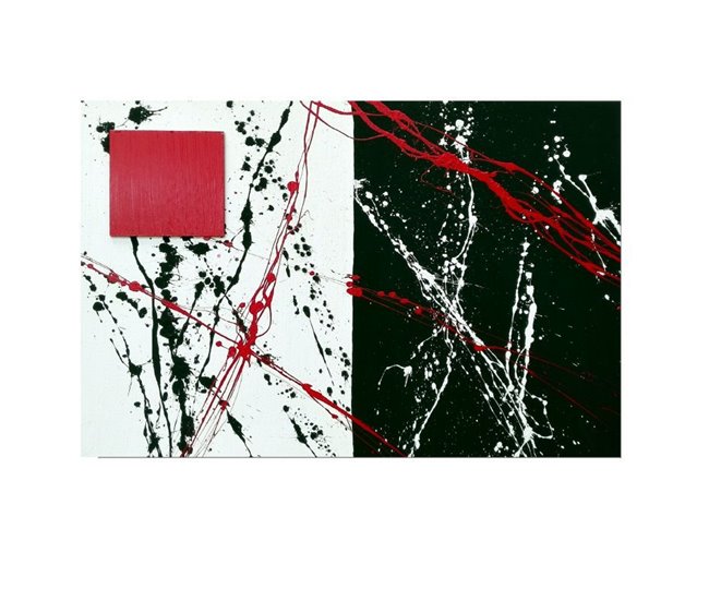 Bancada artesanal de salpicos Vermelho