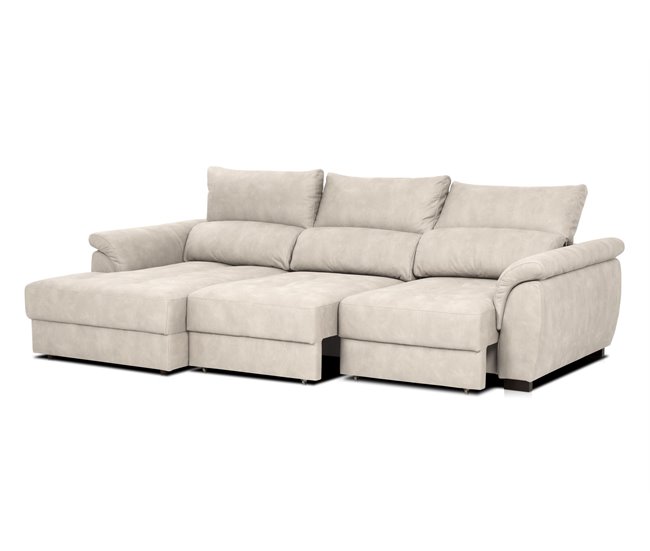 Chaise longue BENSON com cama Cinza