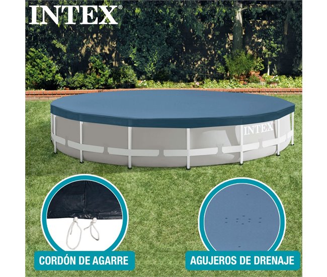 Cobertura INTEX piscina metálica metal & prisma frame Azul