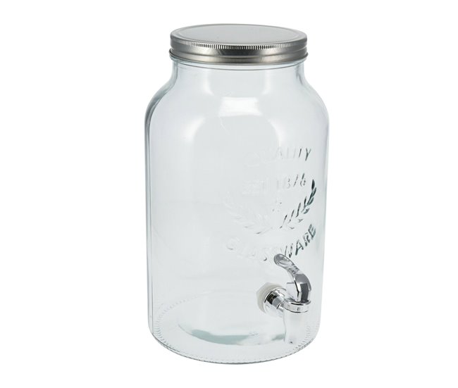 Copo dispensador de bebidas Well Home com tampa Transparente
