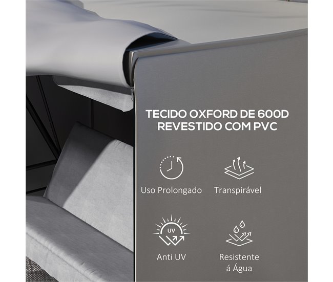 Capa para Móveis de Jardim Tecido Oxford Outsunny Cinza
